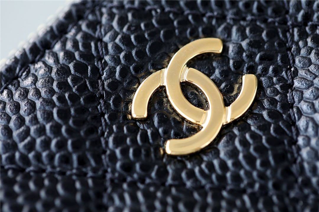 Ví Chanel Black Caviar Zipper Card Case
