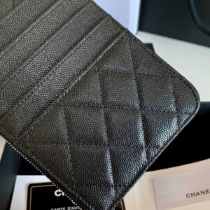 Ví Chanel Black Quilted Caviar Leather Phone