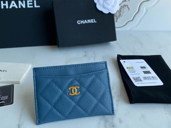 Ví Chanel Classic Card Holder Blue