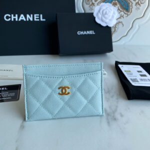 Ví Chanel Classic Card Holder Blue Baby