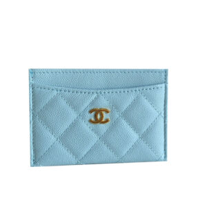 Ví Chanel Classic Card Holder Blue Baby