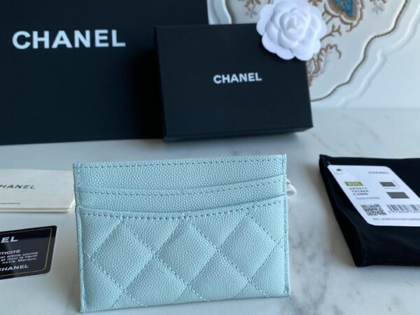 Ví Chanel Classic Card Holder Blue Baby