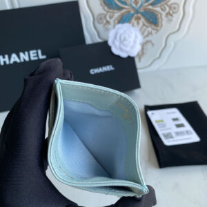 Ví Chanel Classic Card Holder Blue Baby