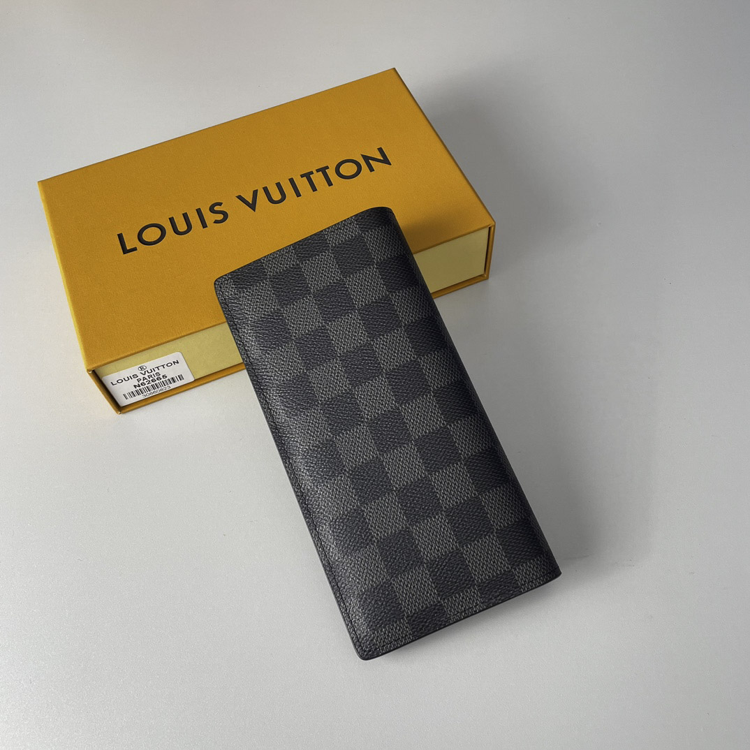 Ví Dài Nam Louis Vuitton Brazza Damier Graphite Màu Đen