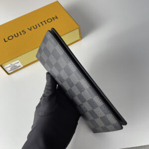 Ví Dài Nam Louis Vuitton Brazza Damier Graphite Màu Đen