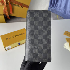 Ví Dài Nam Louis Vuitton Brazza Damier Graphite Màu Đen