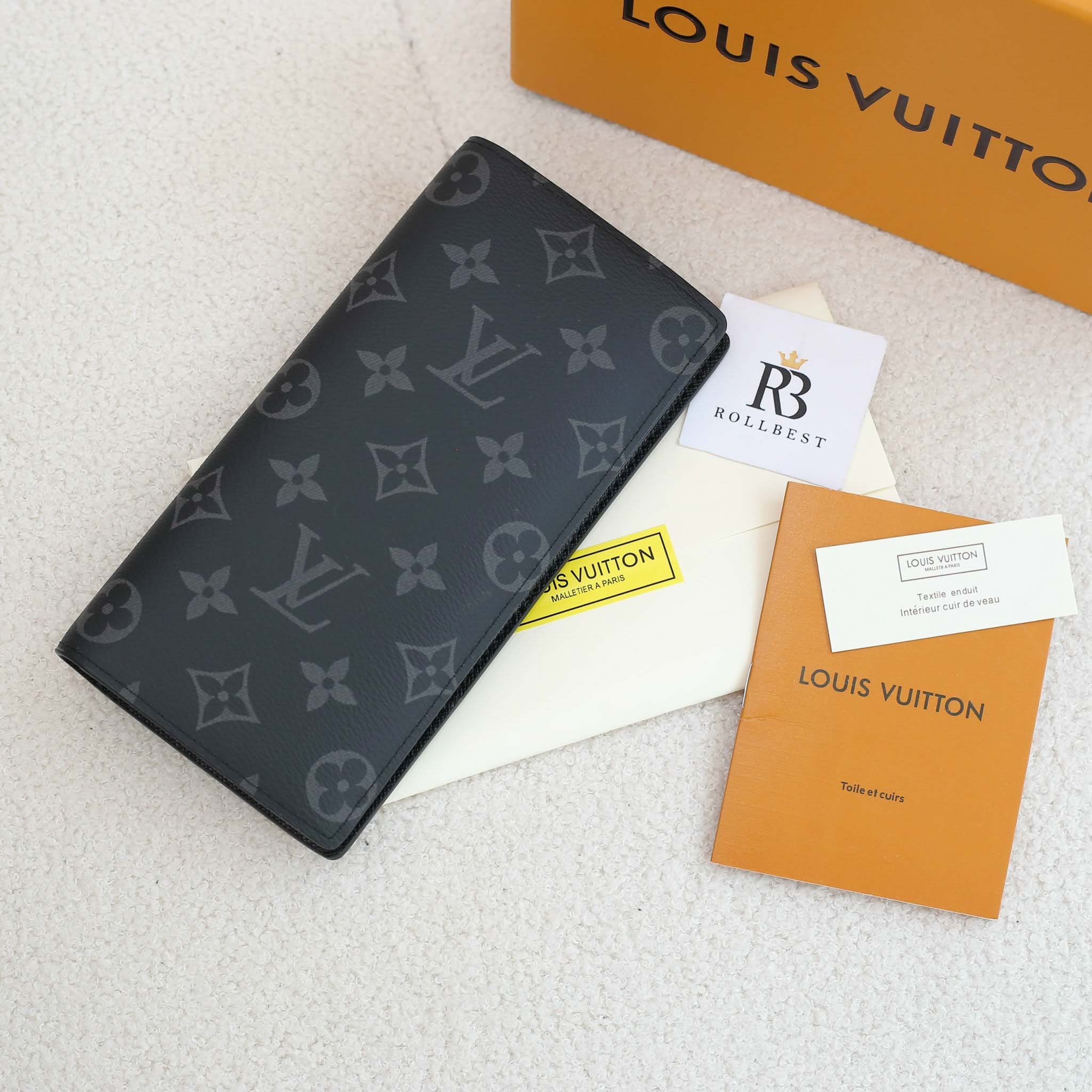 Ví Dài Nam Louis Vuitton Họa Tiết Brazza Damier Graphite Màu Đen