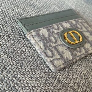 Ví Dior 30 Montaigne Freesia Card Holder Gray Oblique Jacquard