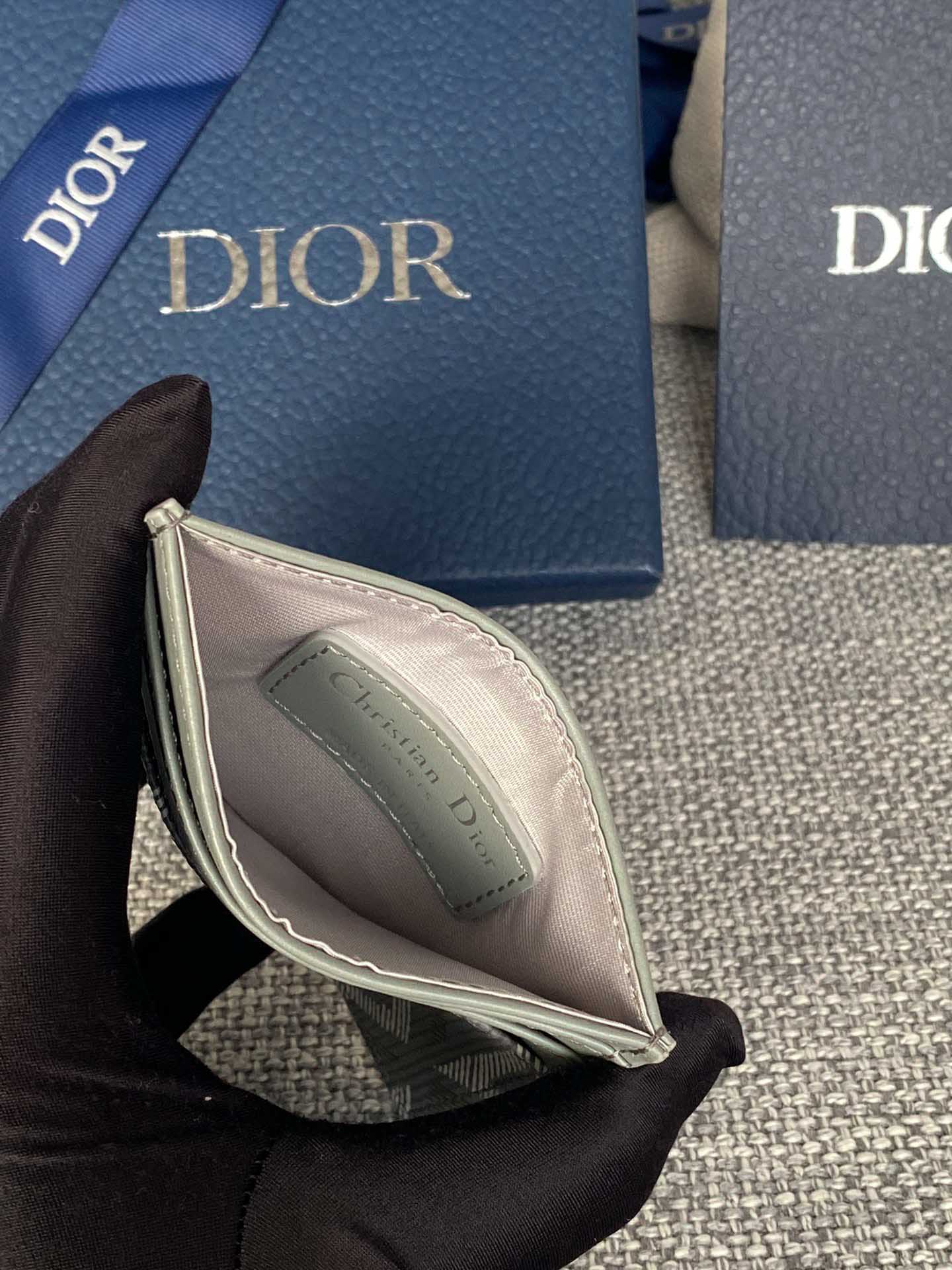 Ví Dior Card Holder ‘Dior Gray CD’