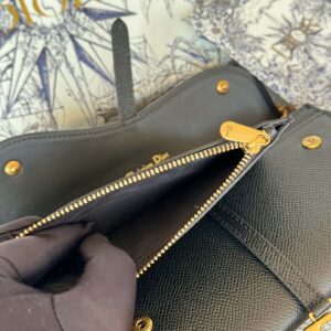 Ví Dior Wallet On Chain Shoulder Bag Leather Black