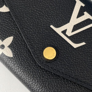 Ví Louis Vuitton Portefeuille Sarah Monogram Empreinte Long Wallet Black