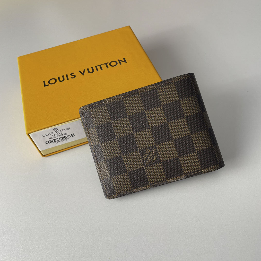 Ví Nam Louis Vuitton  Slender Họa Tiết Nâu