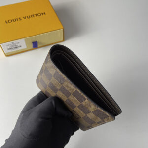 Ví Nam Louis Vuitton Slender Họa Tiết Nâu