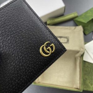 Ví Nam Ngắn Gucci GG Marmont Black Leather