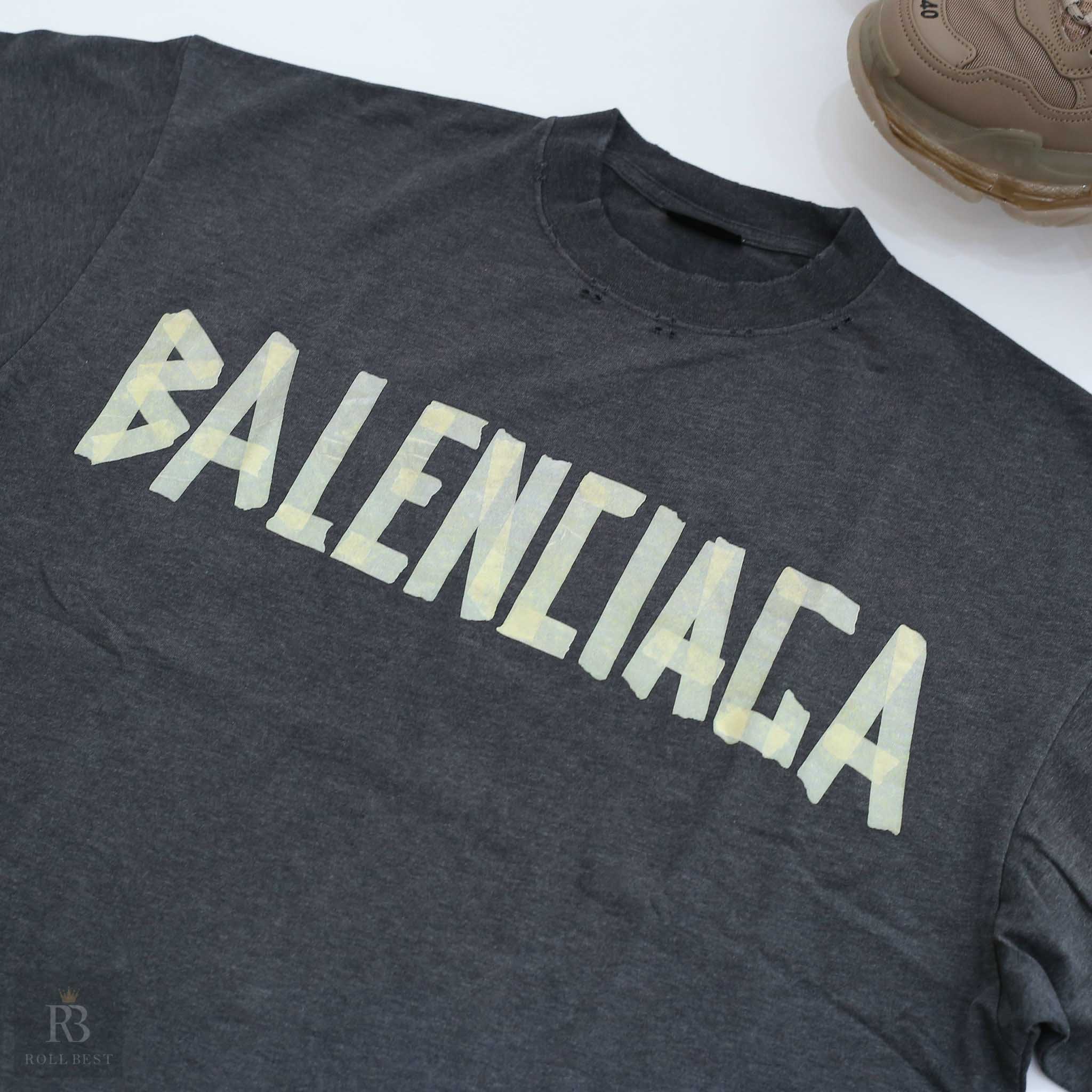 Áo Phông Balenciaga Logo Smalll Tape Type