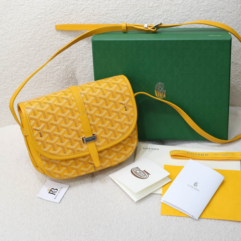 Túi Goyard Goyardine Belvedere II PM Messenger Yellow Bag