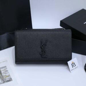 Túi YSL Kate Small Chain Bag In Grain De Poudre Embossed Leather Black