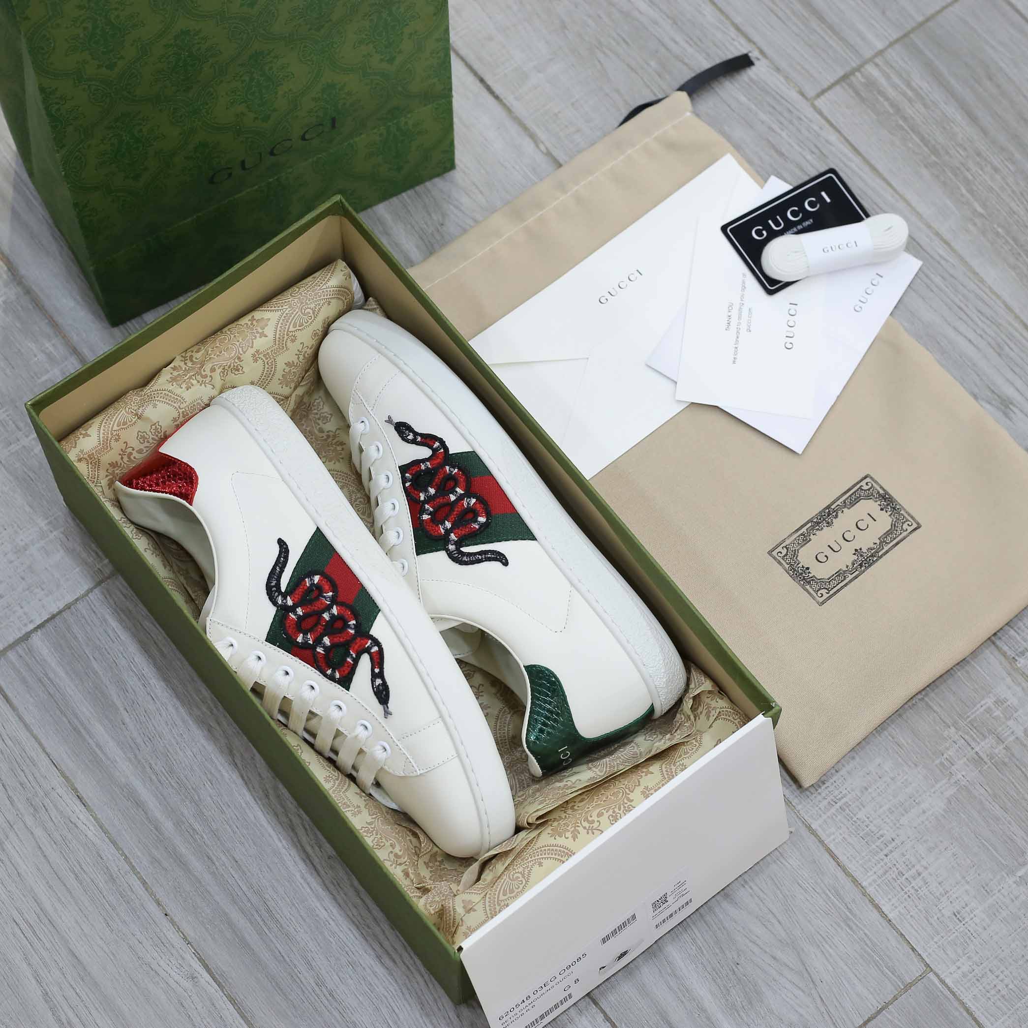 Giày Gucci Ace Sneaker Sneake Rắn