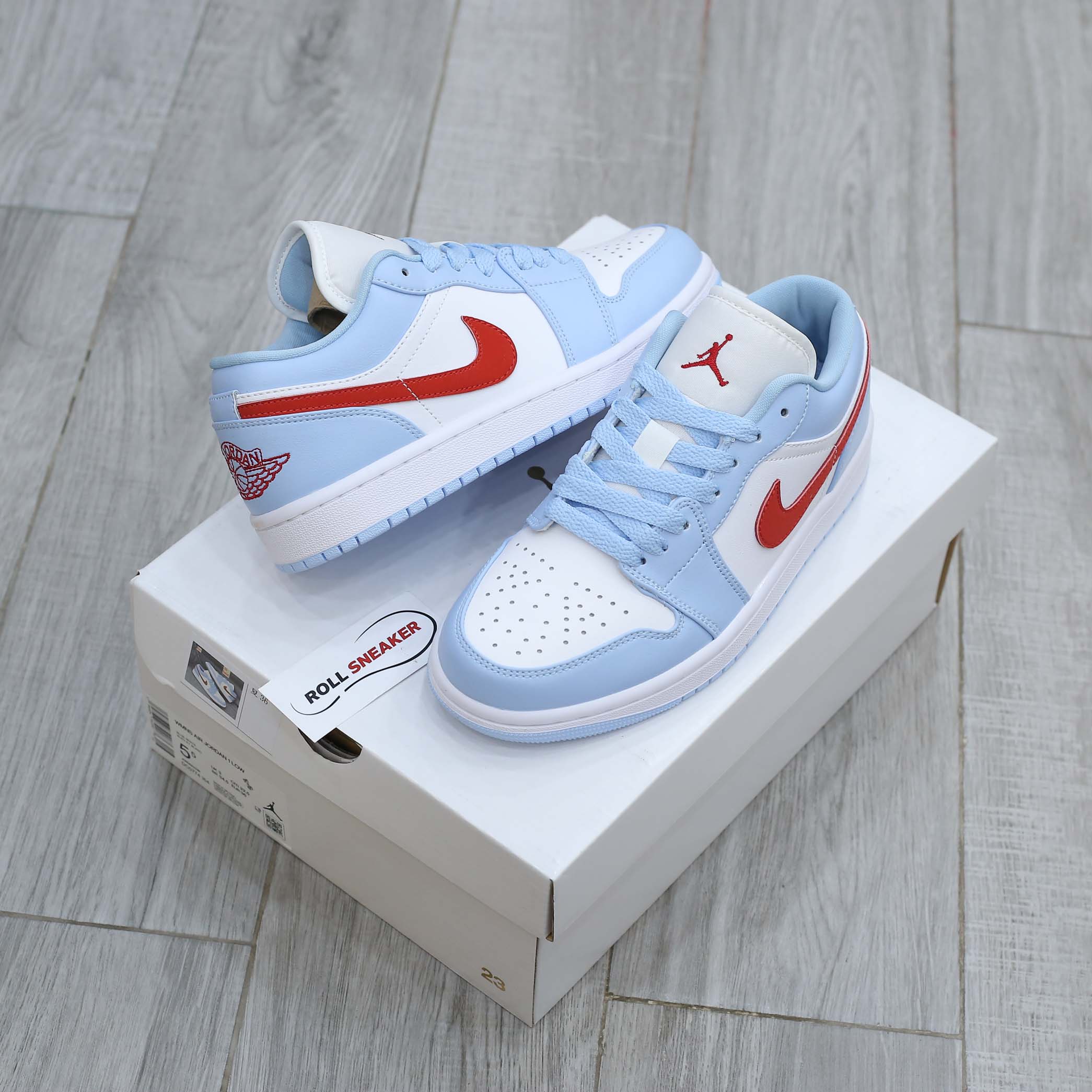 Air Jordan 1 Low Blue Grey Dune Red