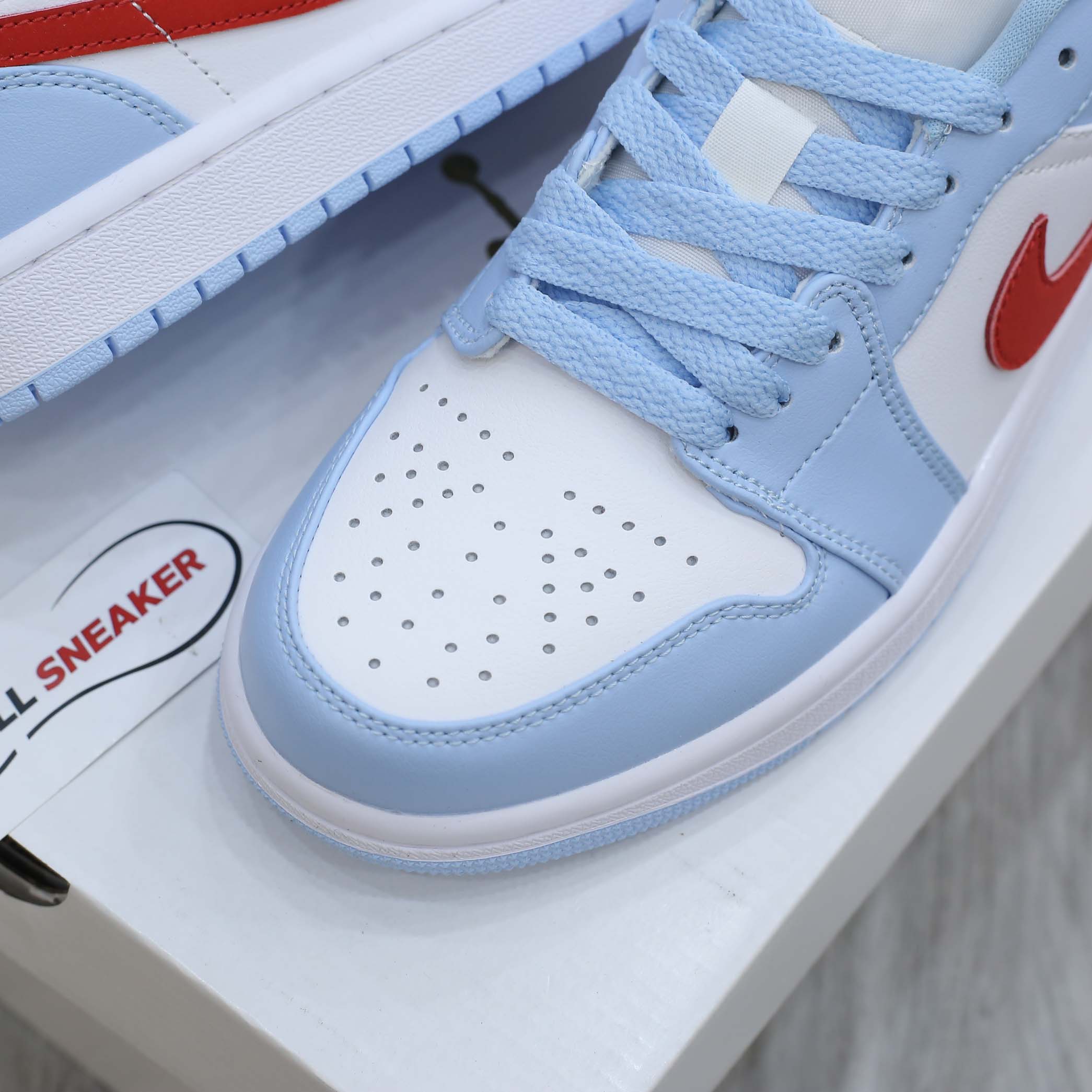 Air Jordan 1 Low Blue Grey Dune Red