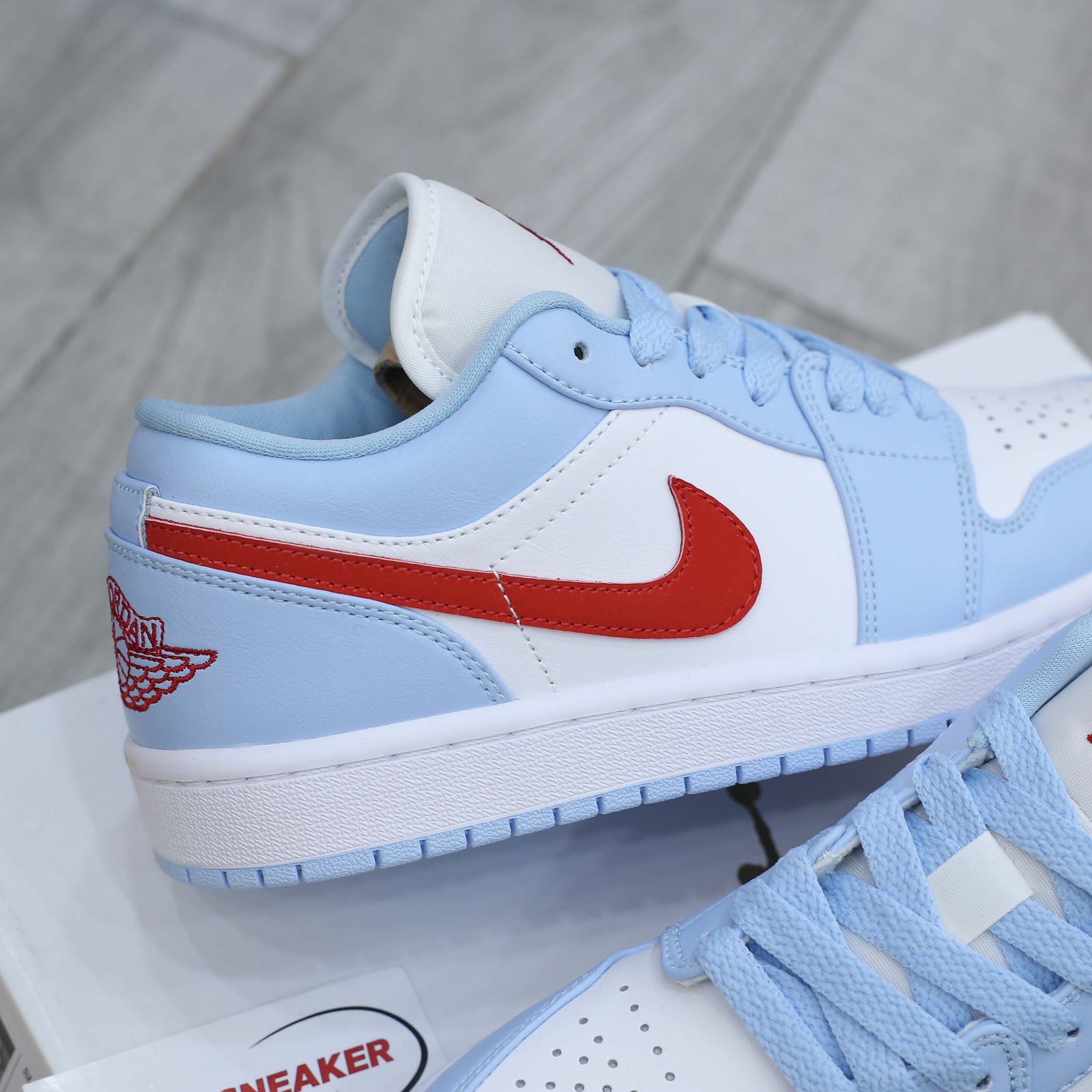 Air Jordan 1 Low Blue Grey Dune Red