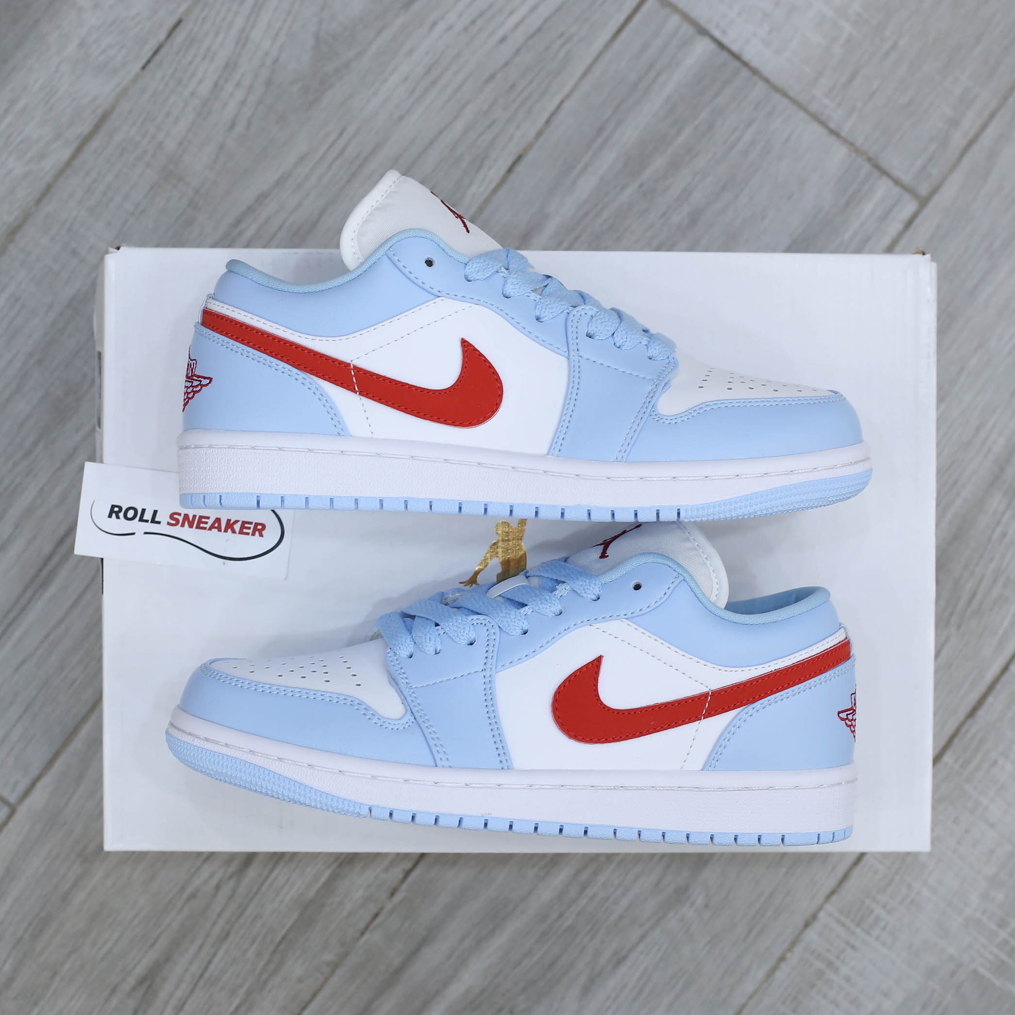 Air Jordan 1 Low Blue Grey Dune Red