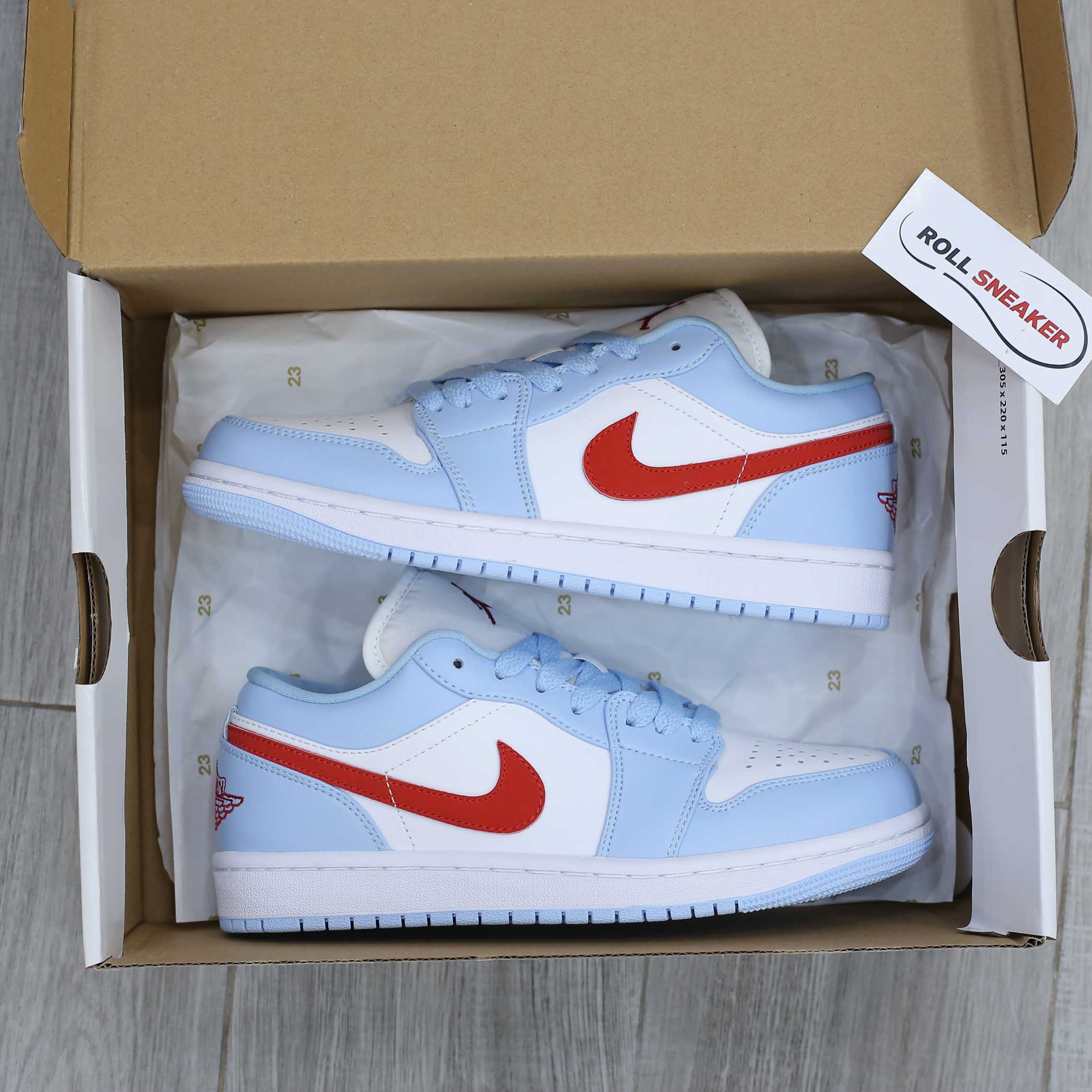 Air Jordan 1 Low Blue Grey Dune Red