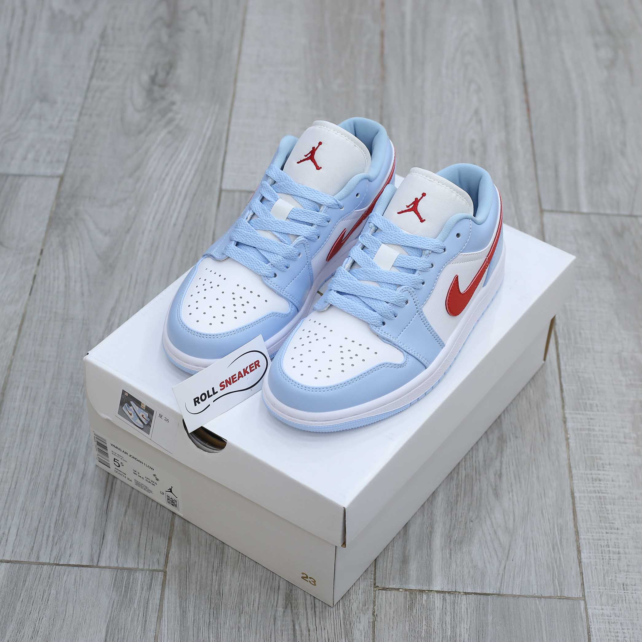 Air Jordan 1 Low Blue Grey Dune Red