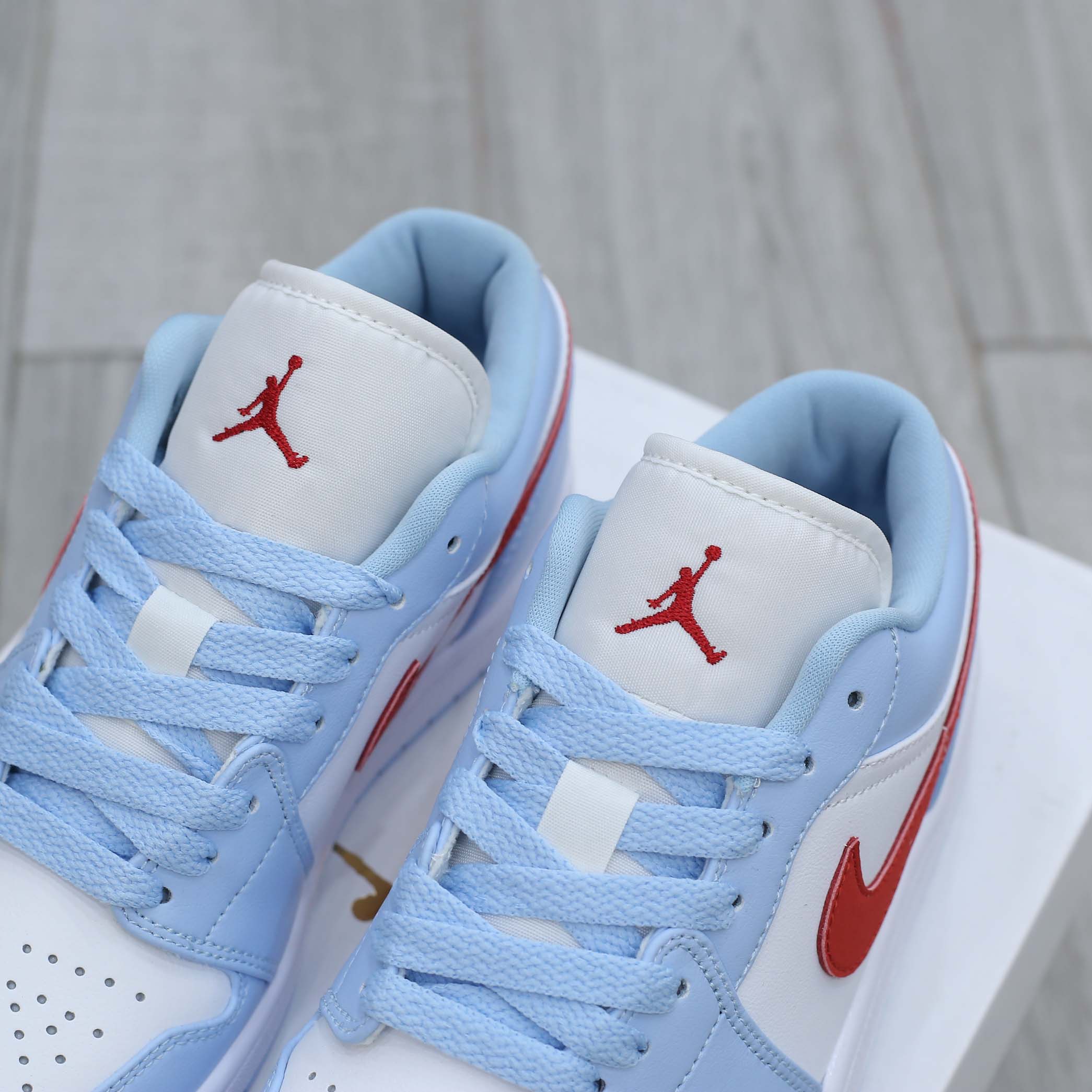 Air Jordan 1 Low Blue Grey Dune Red