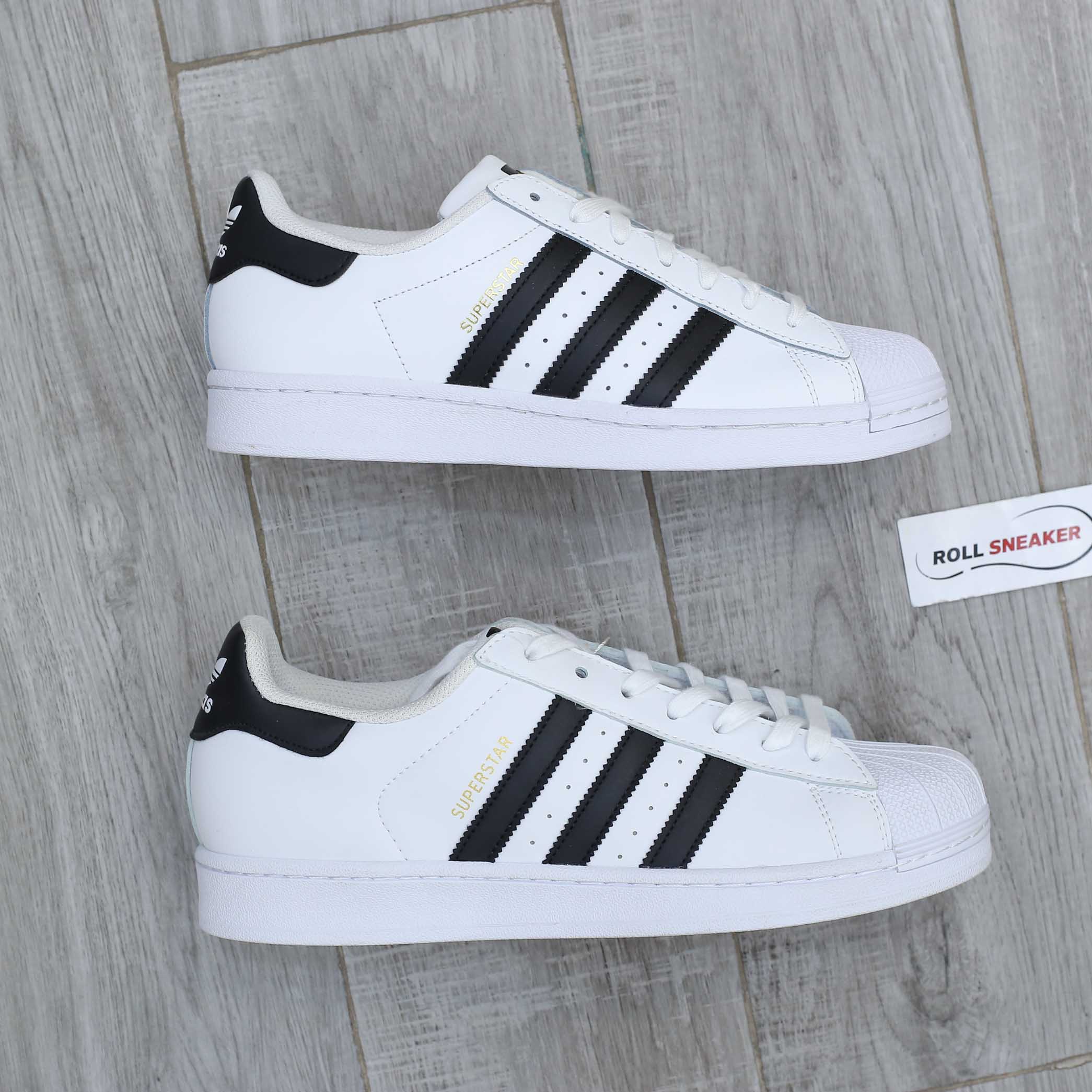 Giày Adidas Superstar trắng sọc đen