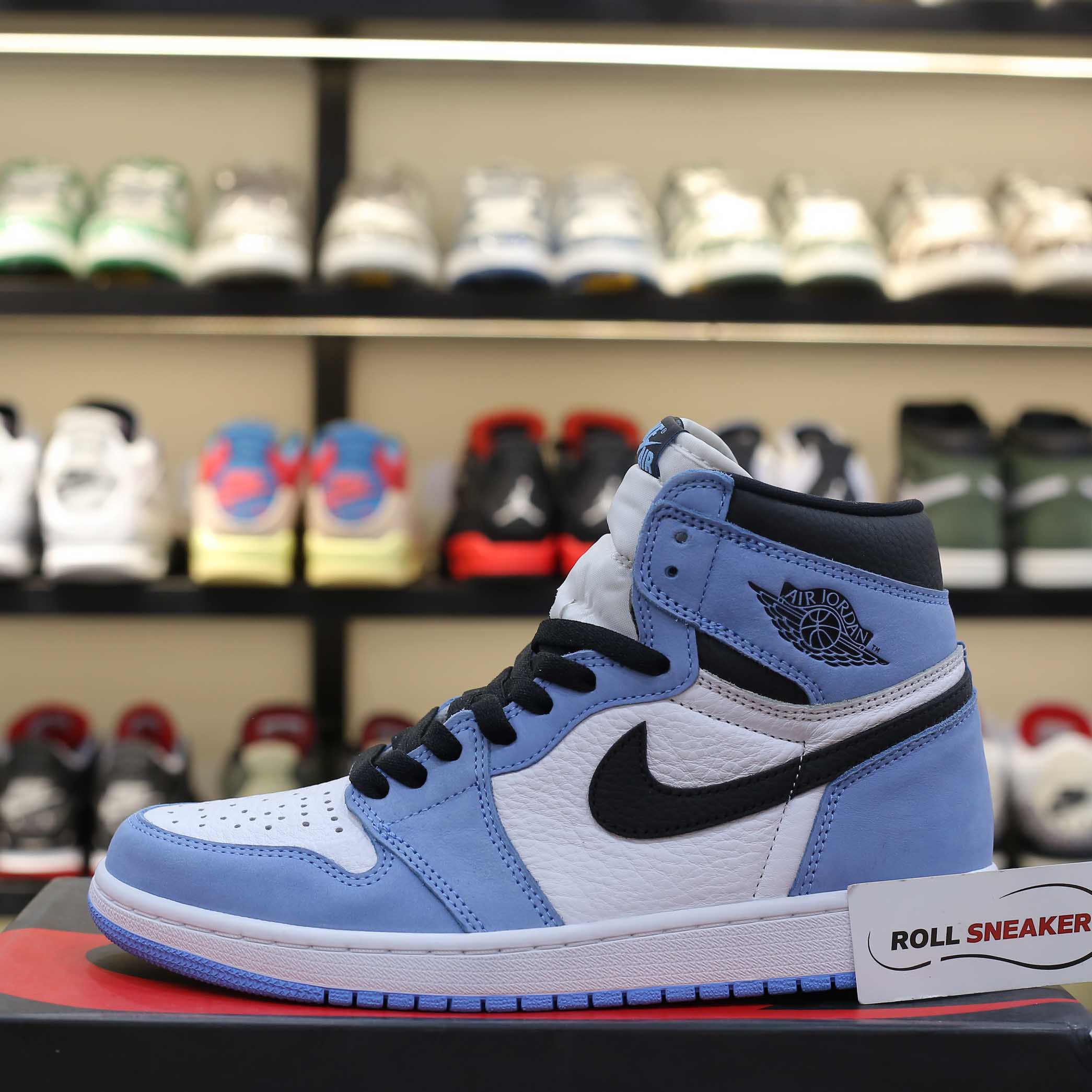 Giày Air Jordan 1 Retro High University Blue UNc Xanh