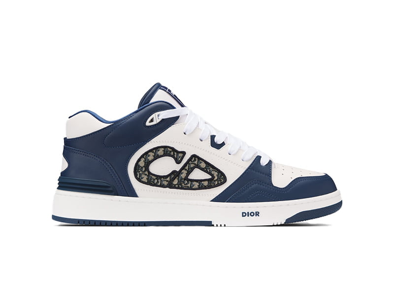 Giày Dior B57 Mid Navy Blue White Dior Oblique Jacquard