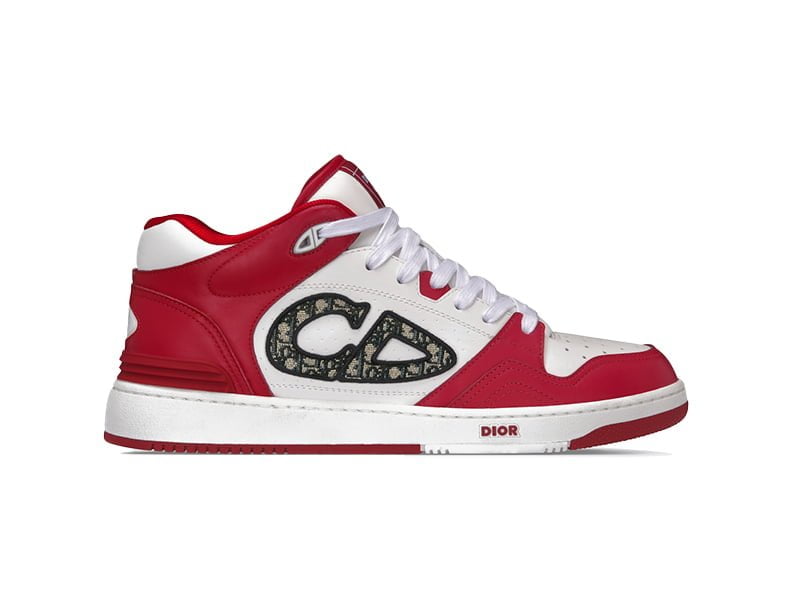 Giày Dior B57 Mid Red White Dior Oblique Jacquard