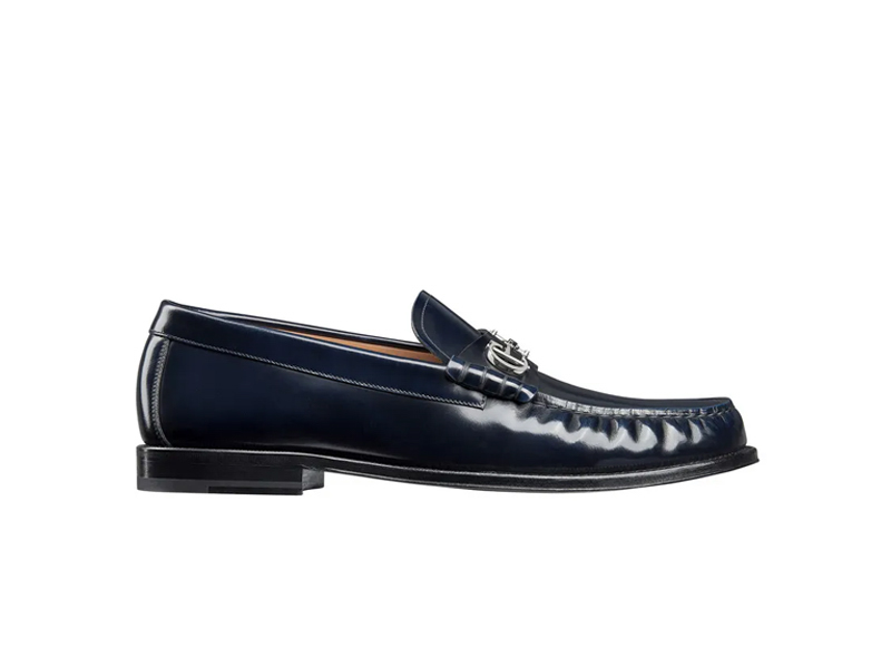 Giày Dior CD LOAFER Xanh Navy Bóng