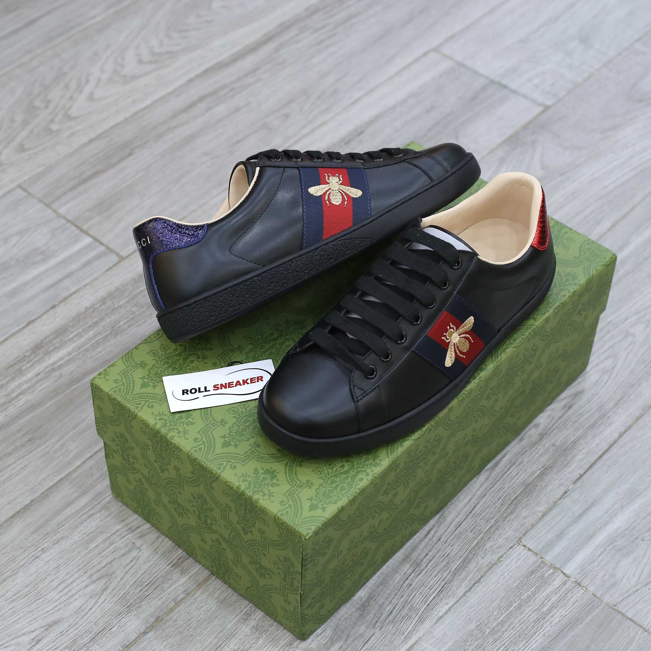 Giày Gucci Ace Black Bee Đen Con Ong