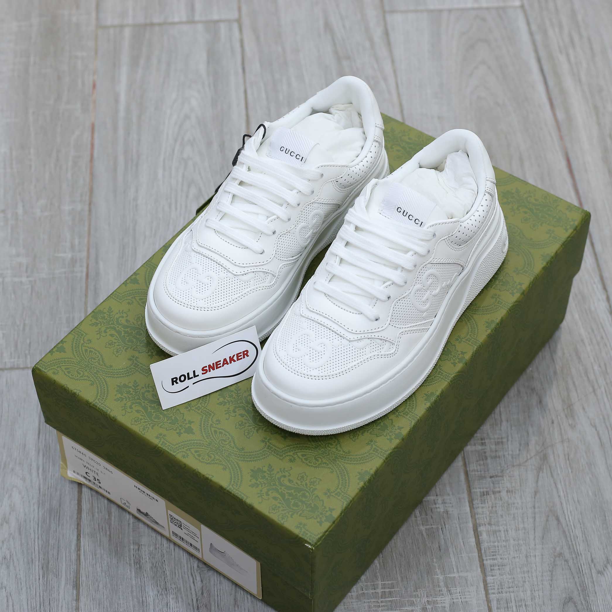 Giày Gucci GG Embossed ‘Full White’