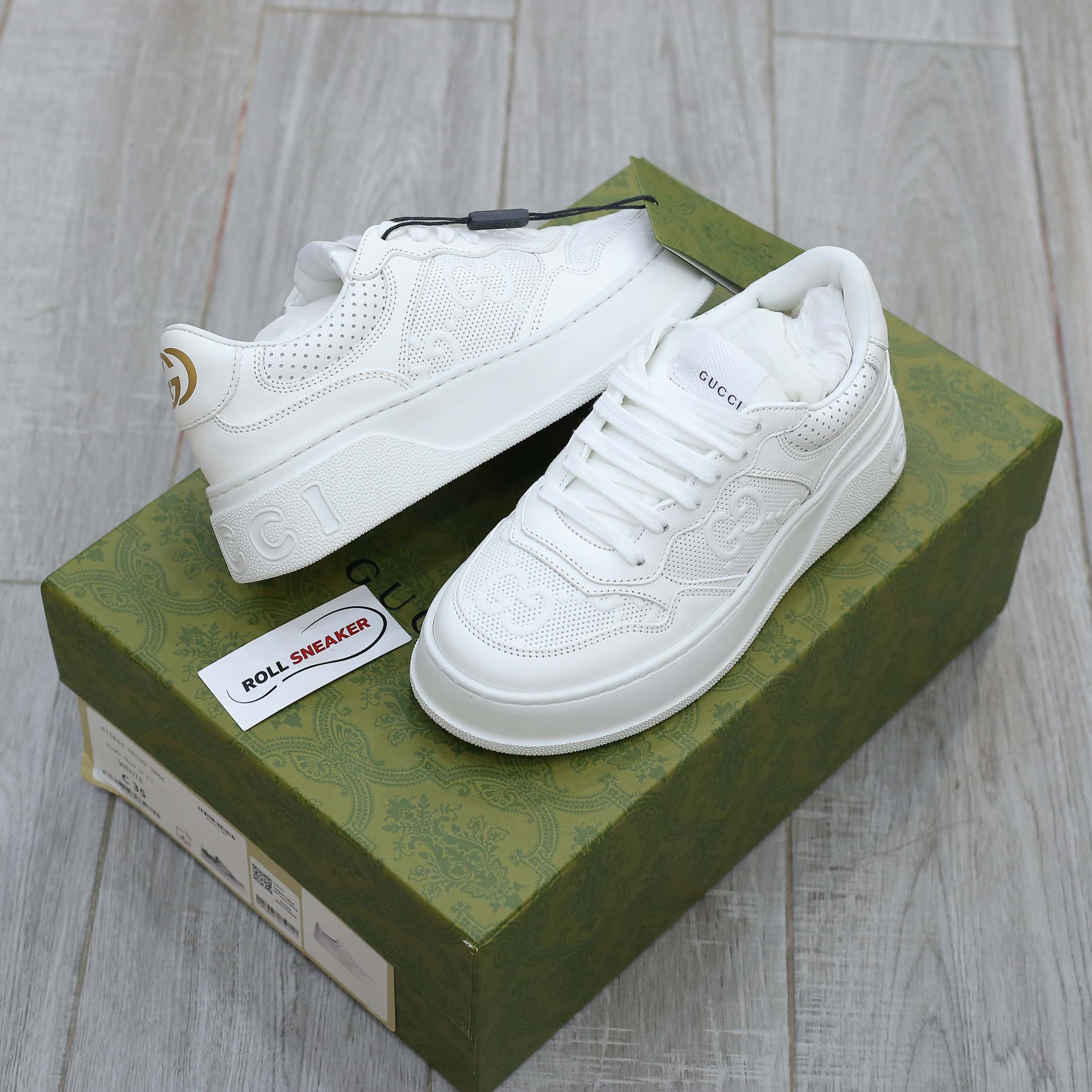 Giày Gucci GG Embossed ‘Full White’