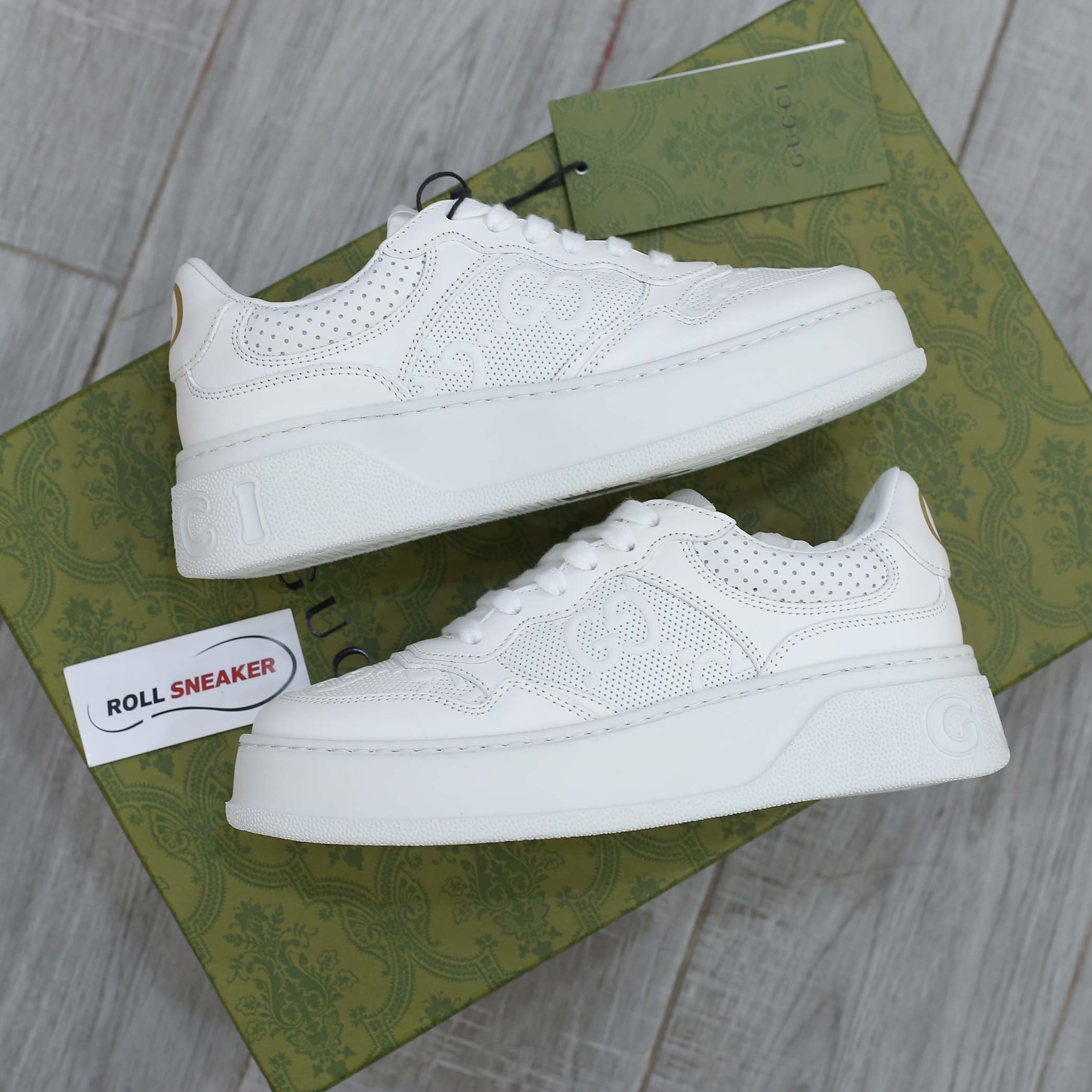 Giày Gucci GG Embossed ‘Full White’