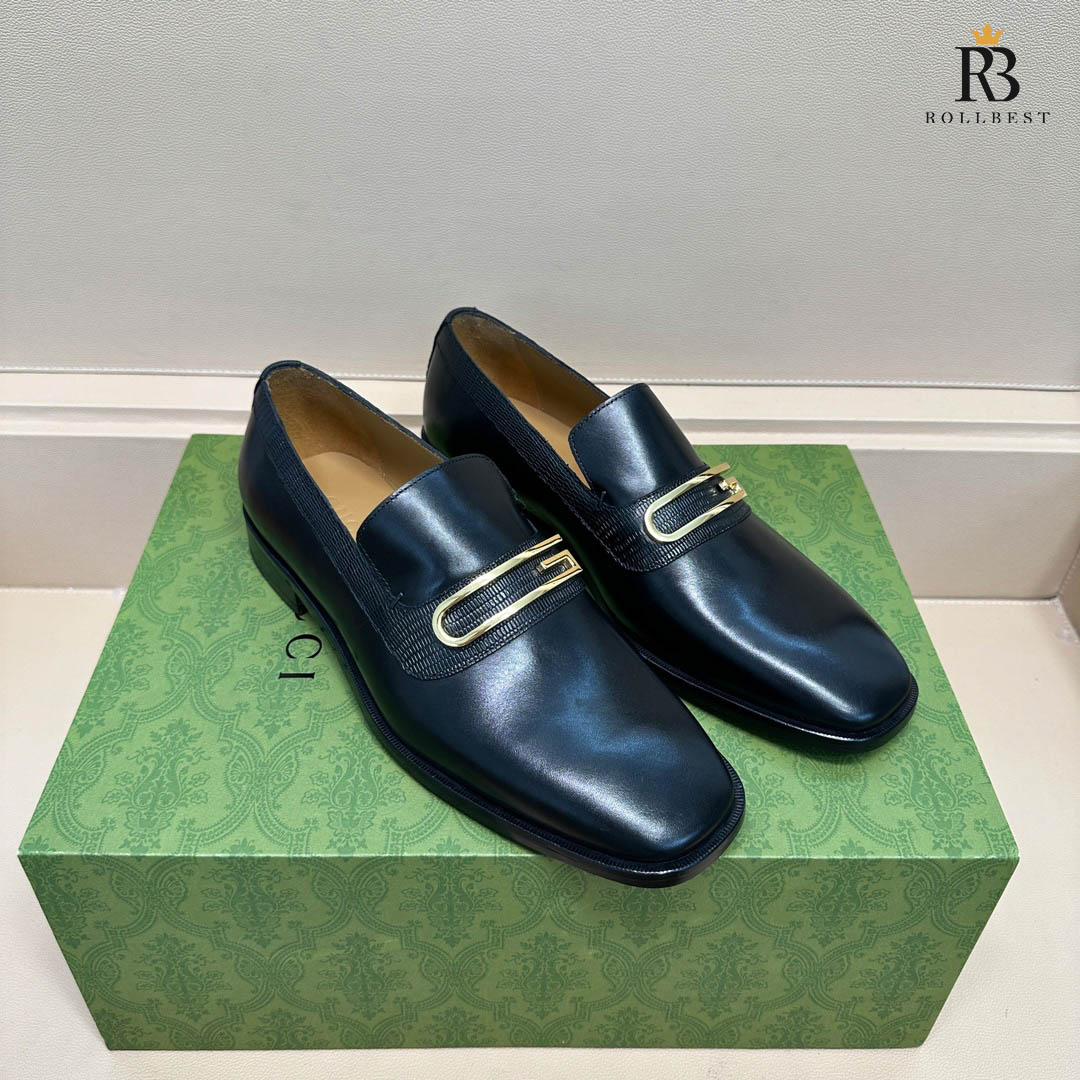 Giày Gucci Loafer With Geometric G Black