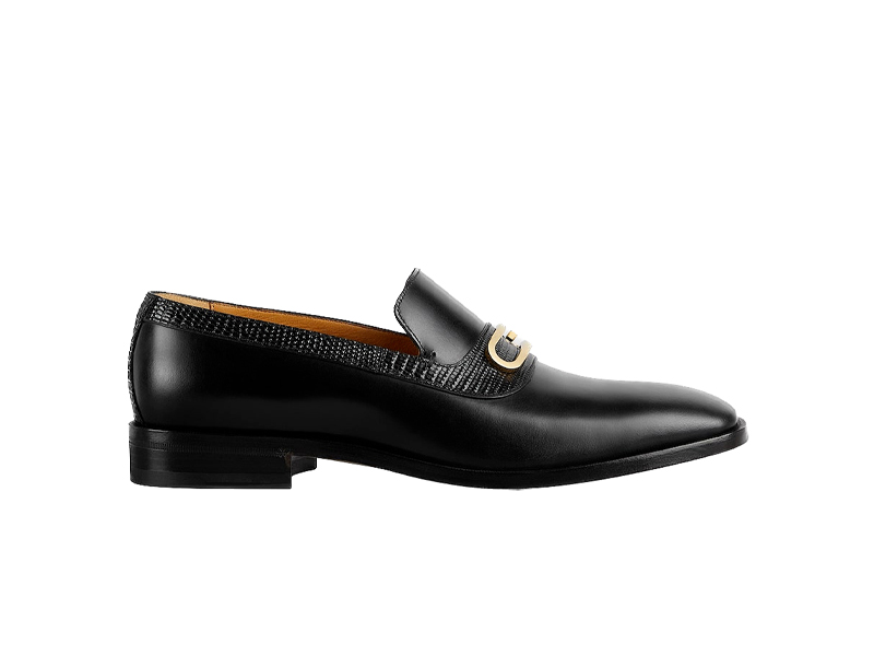 Giày Gucci Loafer With Geometric G Black