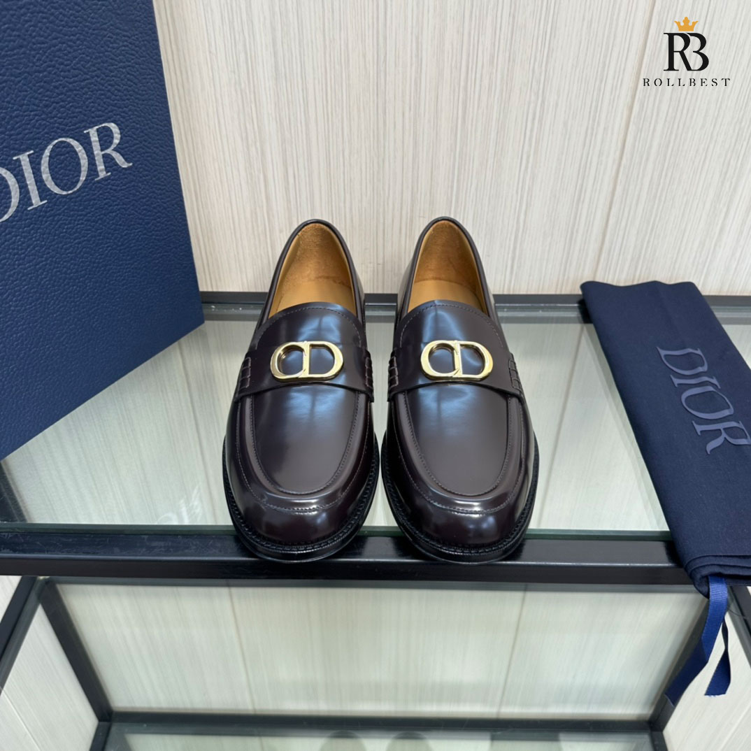 Giày Loafer Dior Nam Granville Logo CD Leather Brown