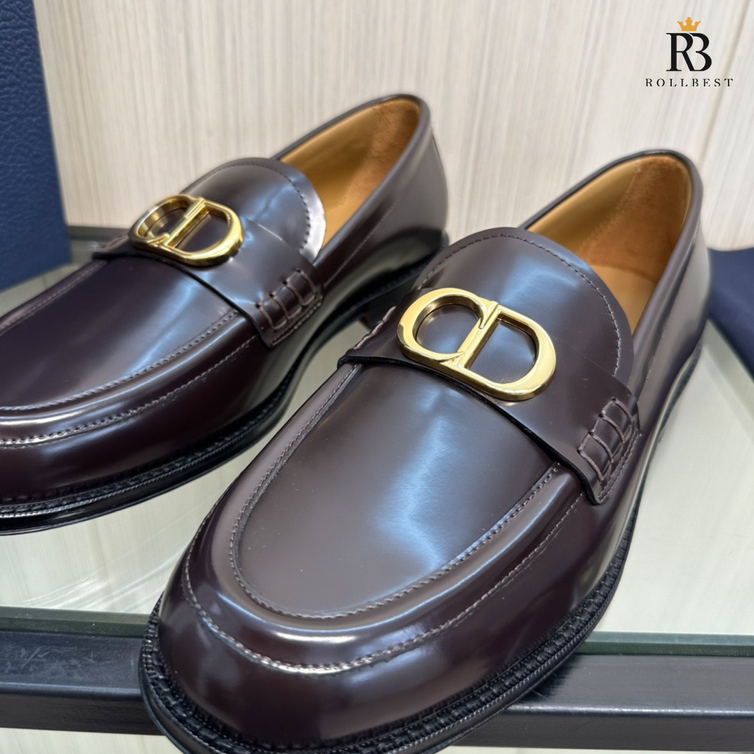 Giày Loafer Dior Nam Granville Logo CD Leather Brown