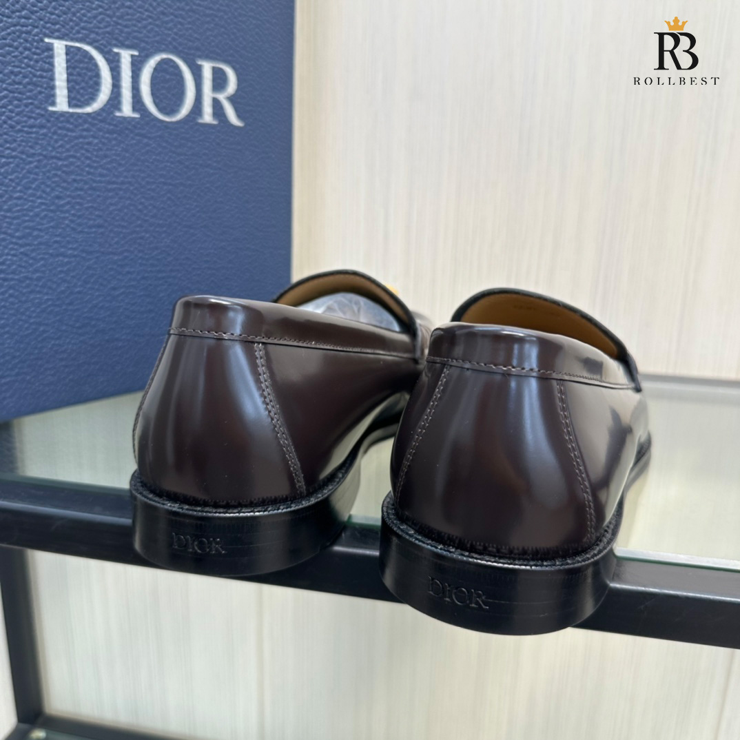 Giày Loafer Dior Nam Granville Logo CD Leather Brown