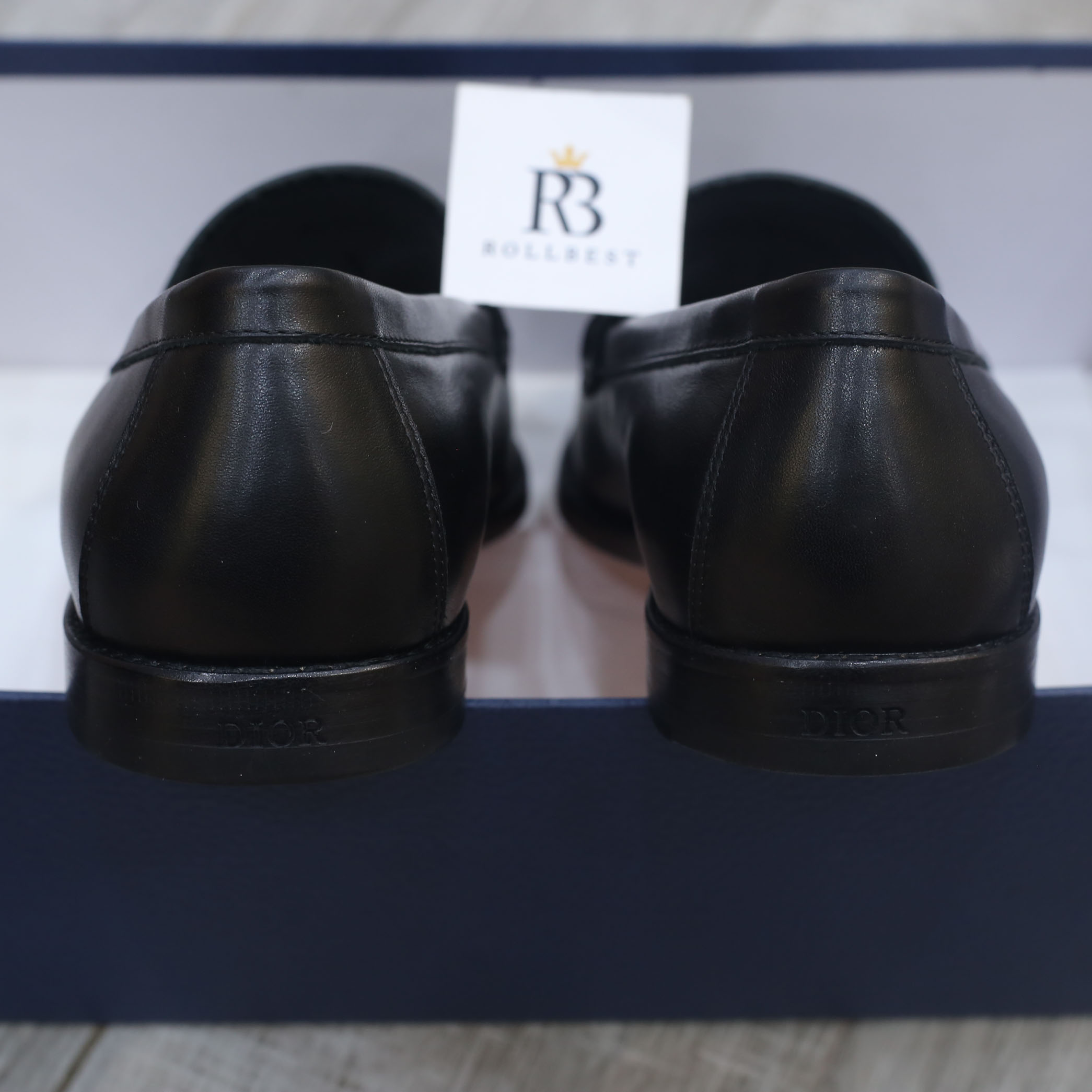 Giày Loafer Dior Nam Logo CD Black Đen Smooth Calfskin