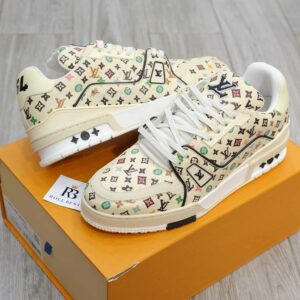 Giày Louis Vuitton Lv Trainer #54 Monogram-printed Grained Calf Leather Beige