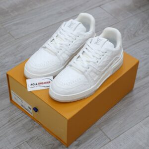 Giày Louis Vuitton Lv Trainer #54 Signature Full White Monogram Dập Chìm