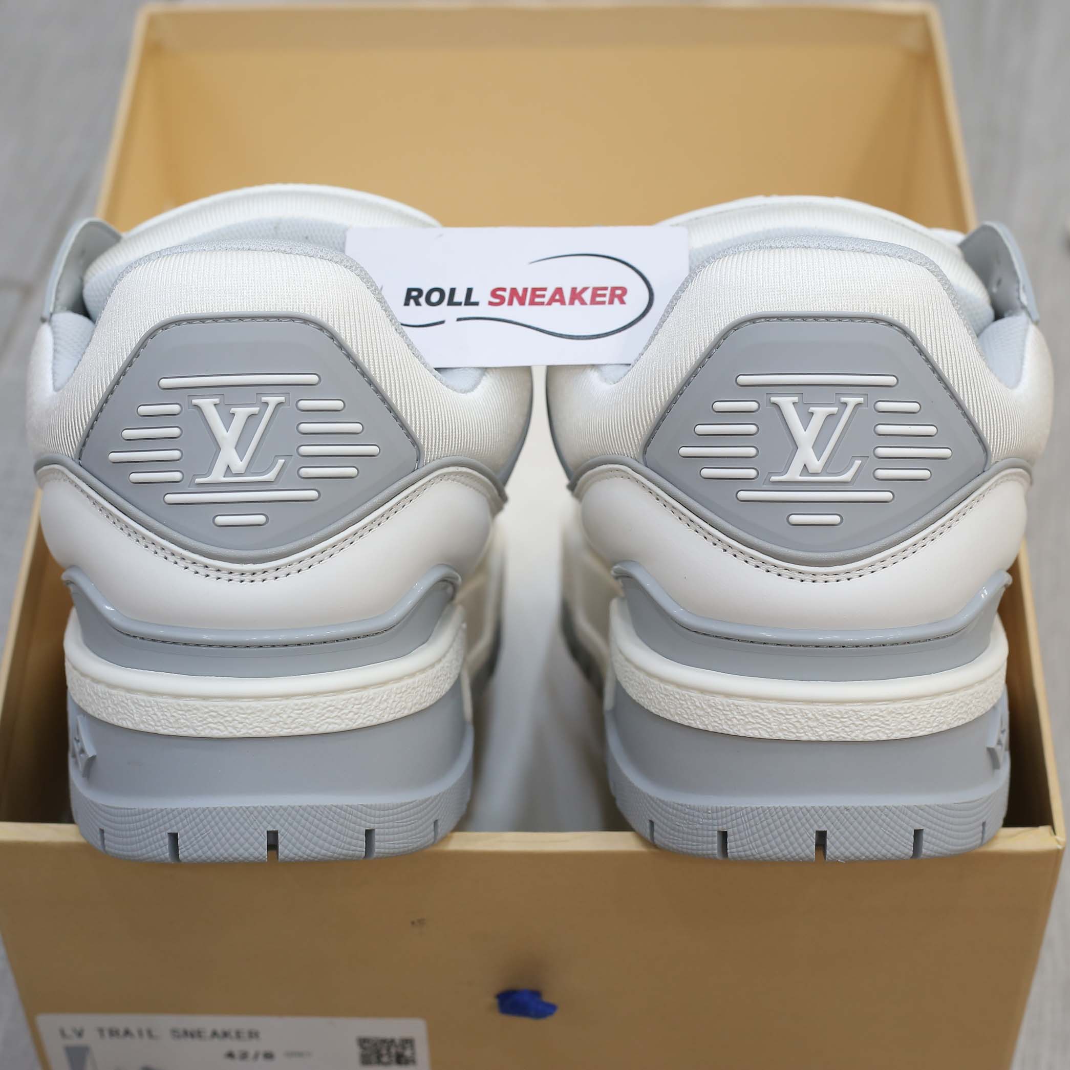 Giày Louis Vuitton LV Trainer Maxi White Grey