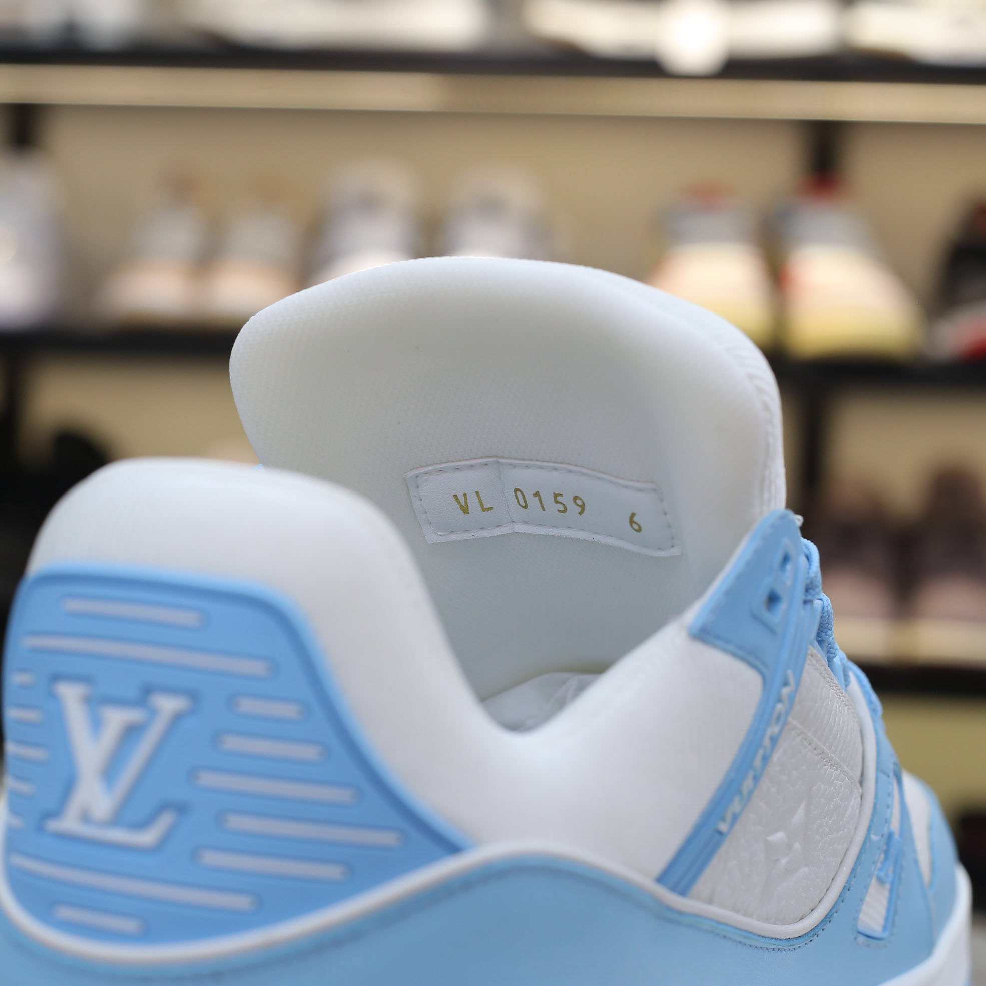 Giày Louis Vuitton Lv Trainer Monogram Blue