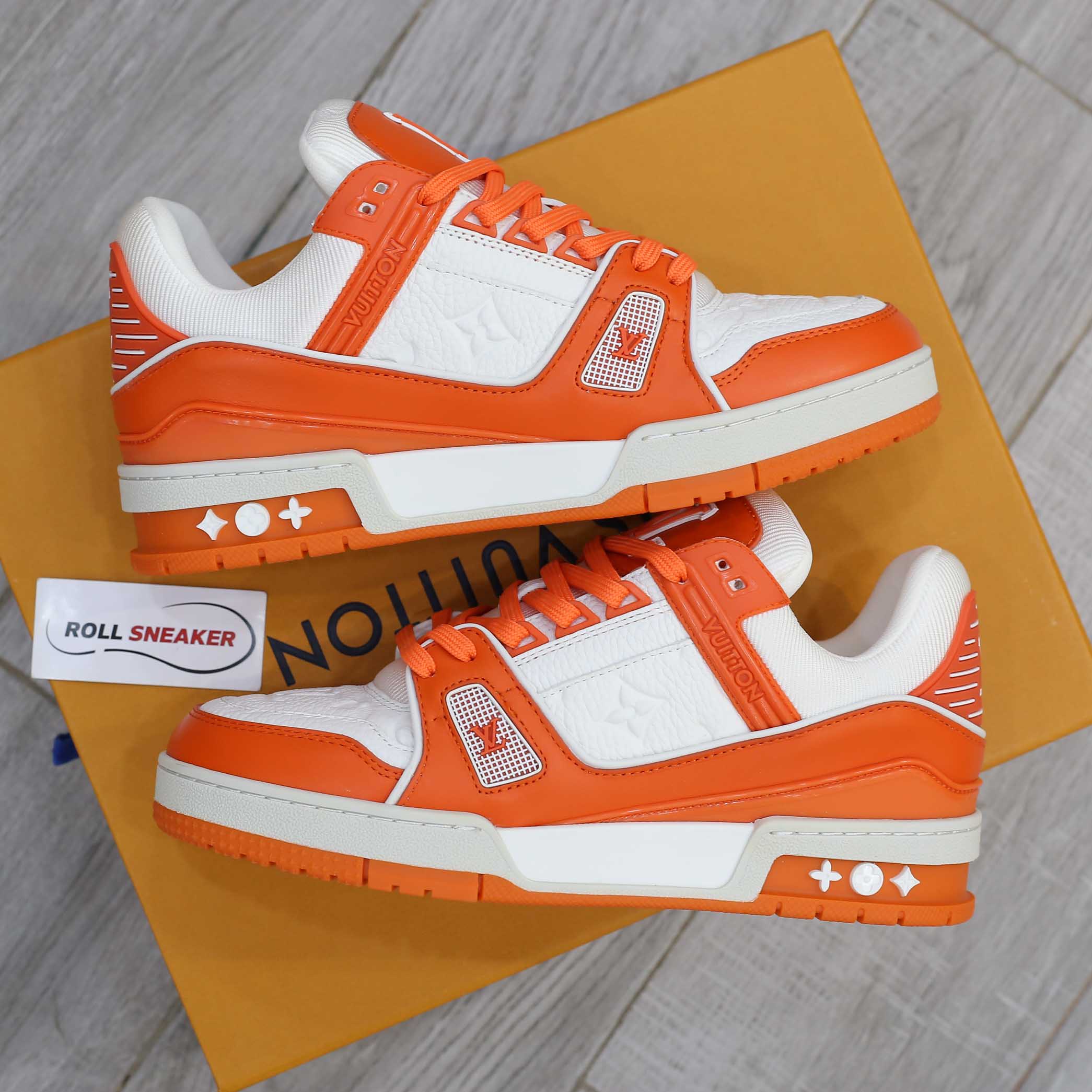 Giày Louis Vuitton Lv Trainer Monogram Orange cam