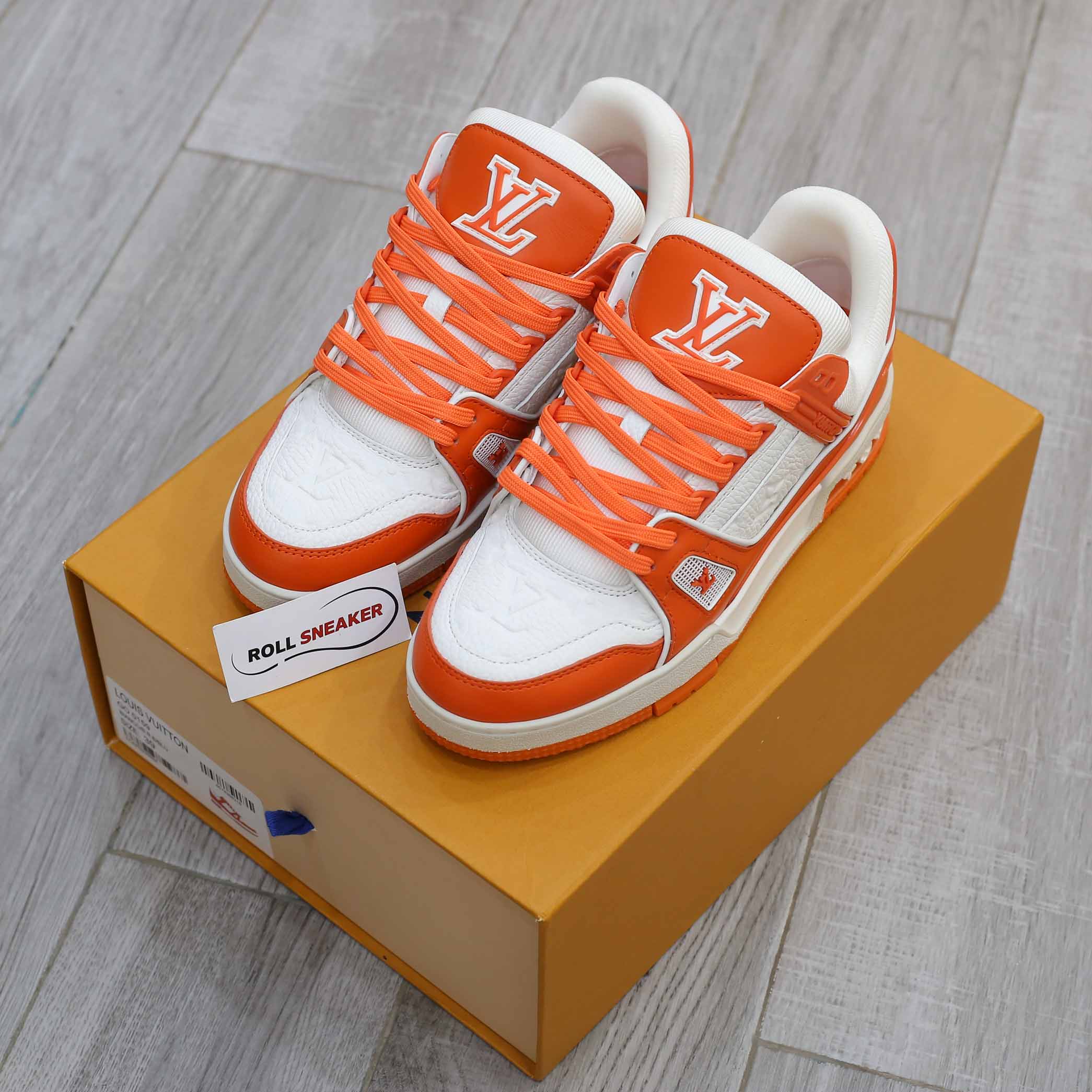 Giày Louis Vuitton Lv Trainer Monogram Orange cam